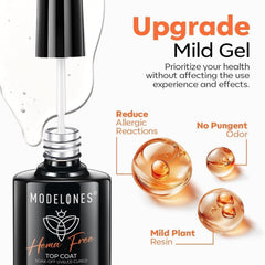 Modelones base coat claro con cobertura lisa y uniforme