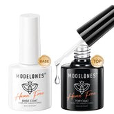 Modelones base y top coat con brillo alto para acabado deslumbrante