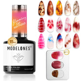 Modelones Blooming Gel, botella cristal: resultado limpio para efectos bloom duraderos.