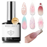 Modelones botella capa mate 15ml acabado duradero para uñas en gel