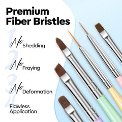 Modelones brocha de gel para uñas, perfecta para aplicar color suave y uniforme.