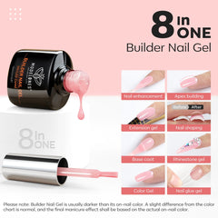 Modelones Builder Nail Gel with built-in brush for quick, even application.