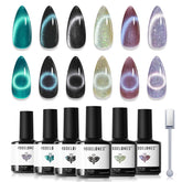 Modelones cat eye gel polish blue for magnetic shimmer and salon-like finish