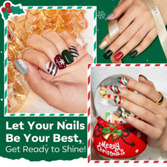 Modelones Christmas nail polish green for holiday nails with lasting color