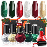 Modelones Christmas nail polish red for festive manicure and quick-dry results