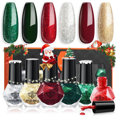 Modelones Christmas nail polish red for festive manicure and quick-dry results