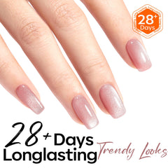 Modelones efecto holo rosa, acabado dinámico según la luz.