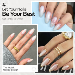 Modelones esmalte gel blanco lechoso acabado brillante y resistente