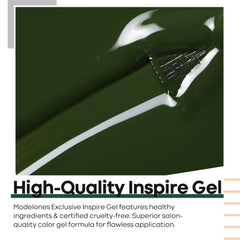 Modelones esmalte gel brillo profundo en uñas esmaltadas.