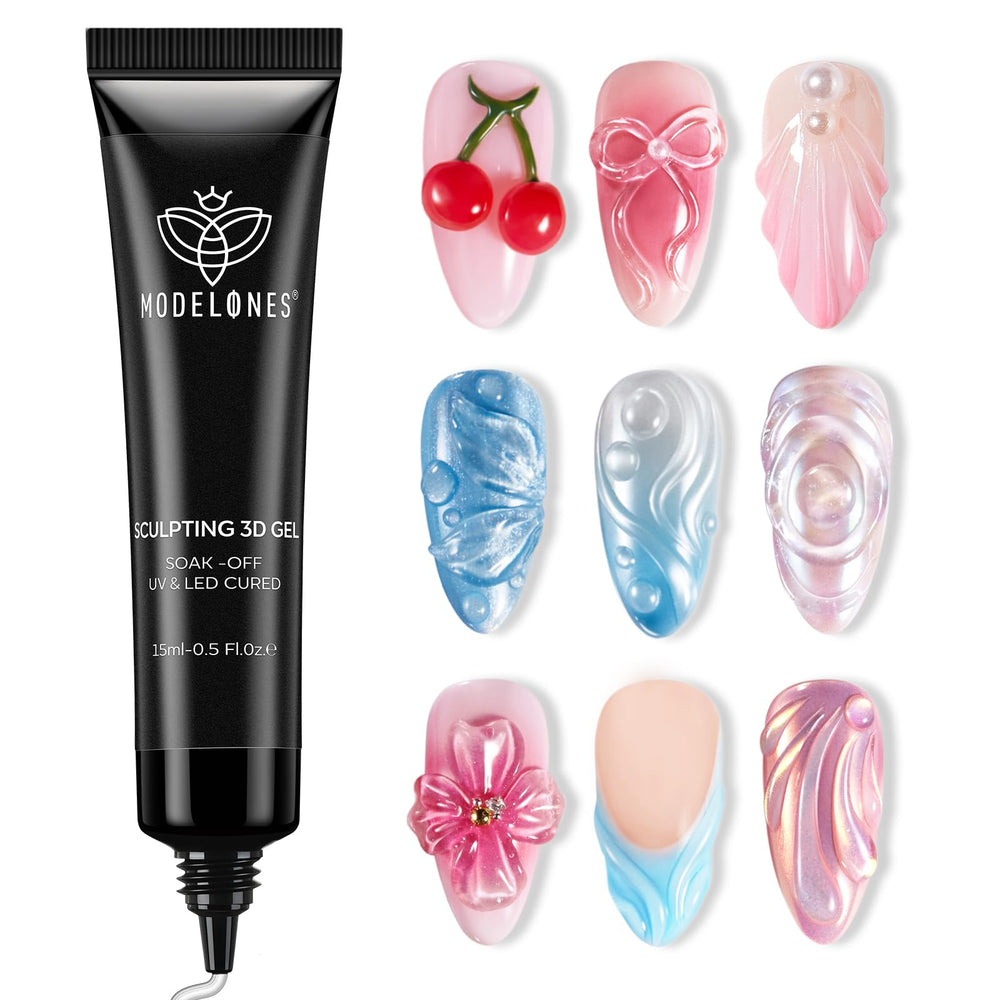 Modelones gel 3D para uñas muestra diseños duraderos