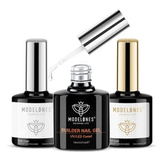 Modelones gel constructor uñas transparente para un acabado claro y natural