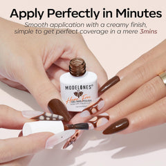 Modelones HEMA/TPO-free nude shade set supports gentle manicure.