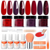 Modelones kit polvo de inmersión con cuatro colores para uñas en casa