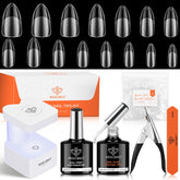 Modelones kit uñas en gel almendra, contenido completo para uñas de salón en casa.