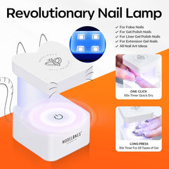 Modelones adhesivo 9-en-1 para uñas, múltiples usos en un solo producto.