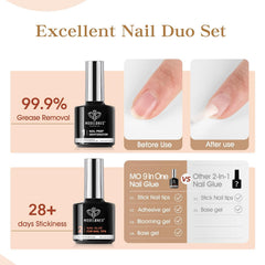 Modelones gel pegamento de uñas, adherencia segura y curado rápido