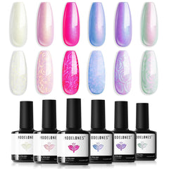 Modelones set de gel perla, arreglo de colores para uñas.