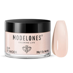 Modelones polvo traslúcido tono natural en bote, ideal para manicuras duraderas.