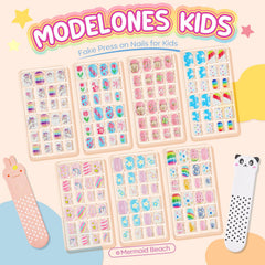 Modelones uñas seguras para niñas, material ABS no tóxico y apto para piel sensible