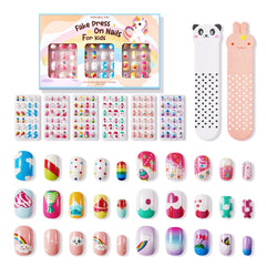 Modelones uñas para niñas con brillo degradado para fiestas.