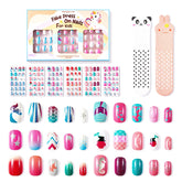 Modelones uñas postizas para niñas con talla variada para ajuste cómodo