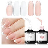 Modelones vernis gel blanc lait 15ml, base parfaite pour une manucure française naturelle.