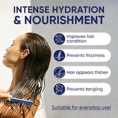 Ingrédients minéraux et amino-acides Moerie pour nourrir durablement les cheveux.