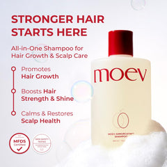 MOEV ANNURCATIN Shampoo ingredients in a glass bowl with apple extract