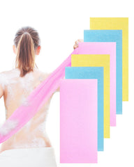 MoHern toalla exfoliante nylon azul frente, uso cómodo para espalda
