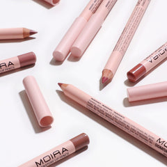 Moira firma lápiz de labios 009 Caramel Beige - pigmentación intensa para delinear.