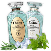 Shampoing anti-pelliculaire Moist Diane en flacon pour cuir chevelu frais et propre.