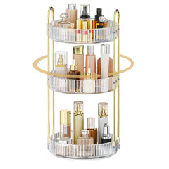 MOKANI Organizador Maquillaje 360 rotatorio facilita encontrar productos en segundos.