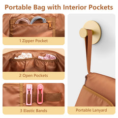 MOKURA organizador con bolsillos y elásticos para accesorios de cabello