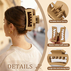 Molizummy clip rectangular, tamaño extra grande para sujetar mechones gruesos.