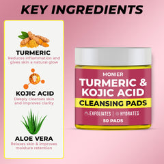 MONIER disco con botánicos aloe vera, curcuma y acido kojico revitalizantes.