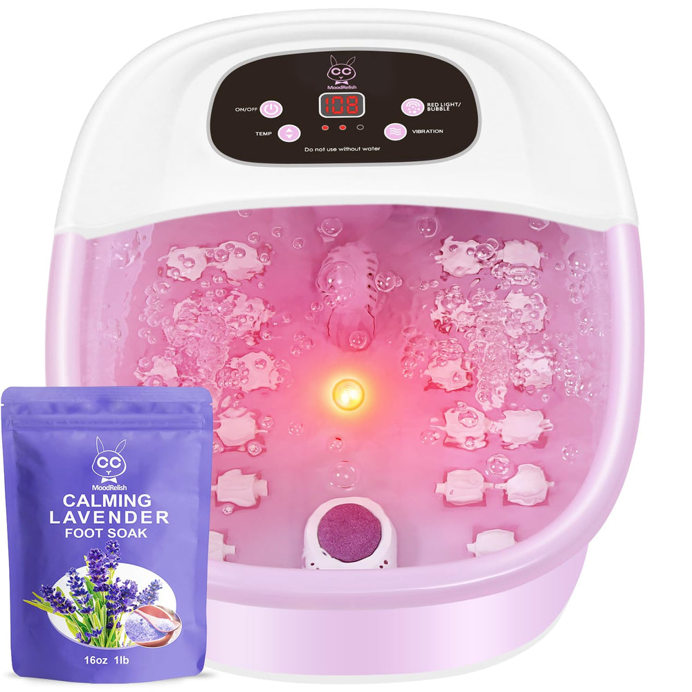 MoodRelish spa para pies con calor y burbujas para relajación.