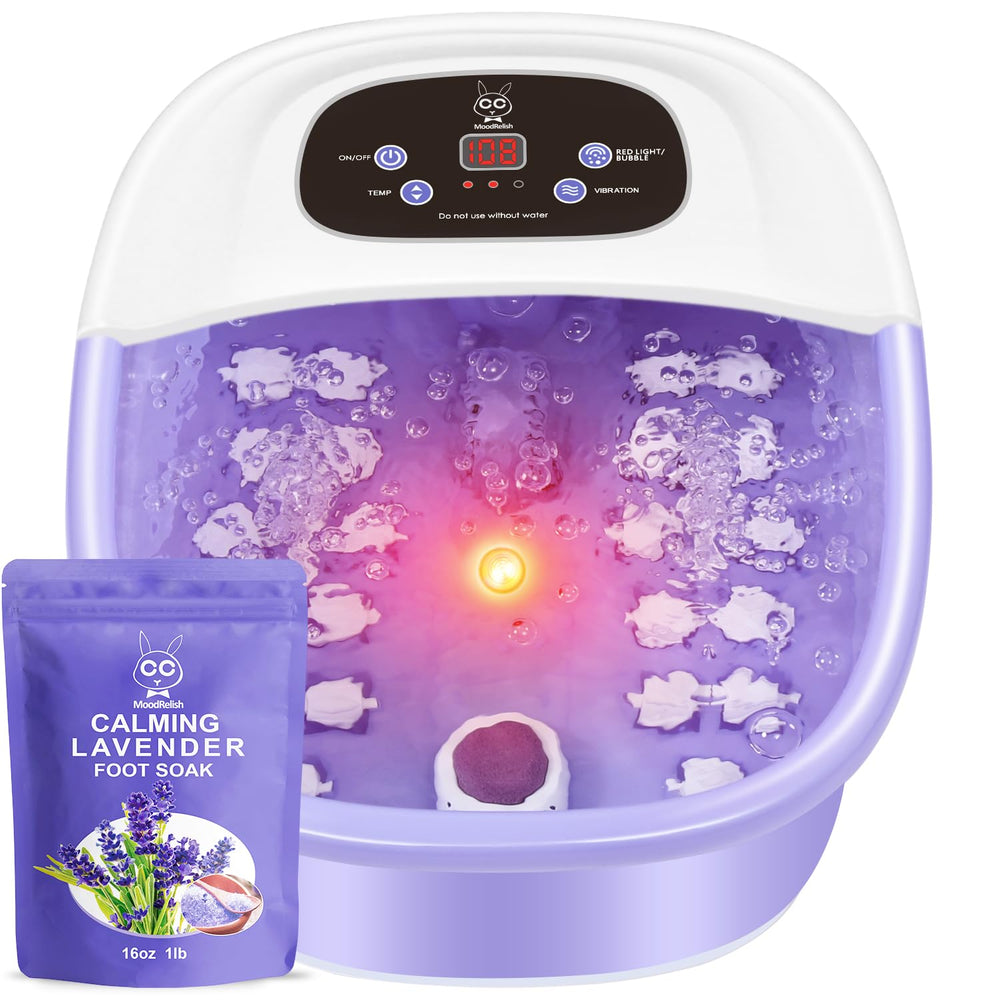 MoodRelish Foot Spa con calor y burbujas para relajación de pies
