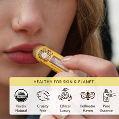 Moon Valley Organics bálsamo labial mora para hidratación natural.