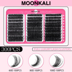 Moonkali lash clusters mix-styles showcase versatile looks from natural to glam.