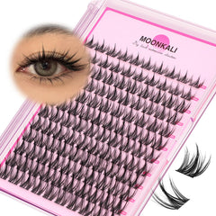 MOONKALI set de pestañas en racimos, empaque compacto para retoques rápidos.