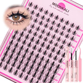 Moonkali wispy manga cluster lashes 10-16mm for voluminous eyes and natural look