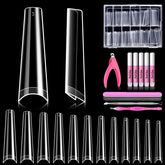 Uñas Morgles coffin XXL transparentes para extensiones duraderas