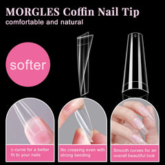 MORGLES cortauñas para uñas acrílicas con corte preciso.