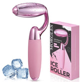 Rodillo de hielo MORGLES con cabezal metálico para enfriamiento rápido y masaje facial suave