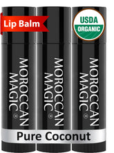 Moroccan Magic balsamo labial coco, conjunto de 3, para hidratación diaria