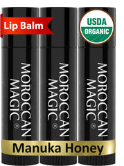 Moroccan Magic balsamo labial Manuka miel pack 3 para hidratacion duradera