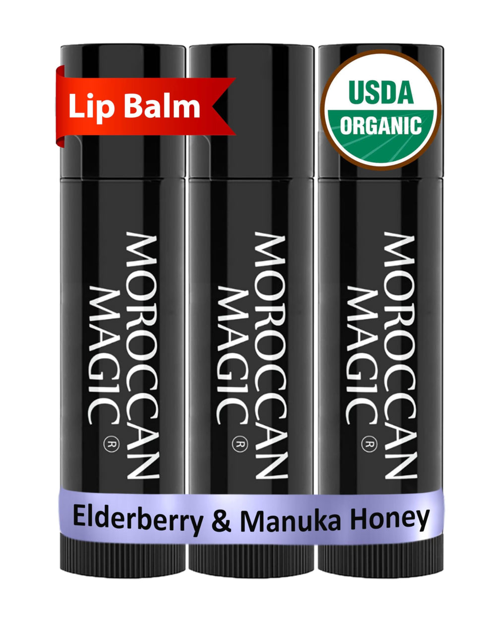 Moroccan Magic bálsamo labial con saúco y miel de Manuka, hidratación suave