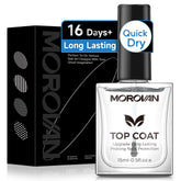 Morovan Capa Superior de Uñas: botella con brillo alto para manicura radiante.