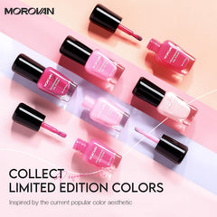 Morovan esmalte rosa dulce, color suave para uso diario.