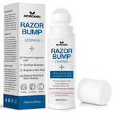 Morovan serum para irritacion por afeitado, bote compacto para uso diario.